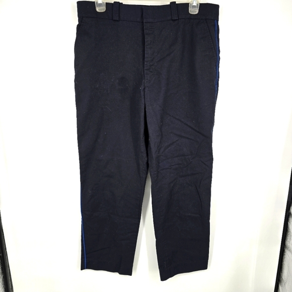 Horace Small Pants 38R Navy Blue Uniform Trousers Vintage - Picture 1 of 9